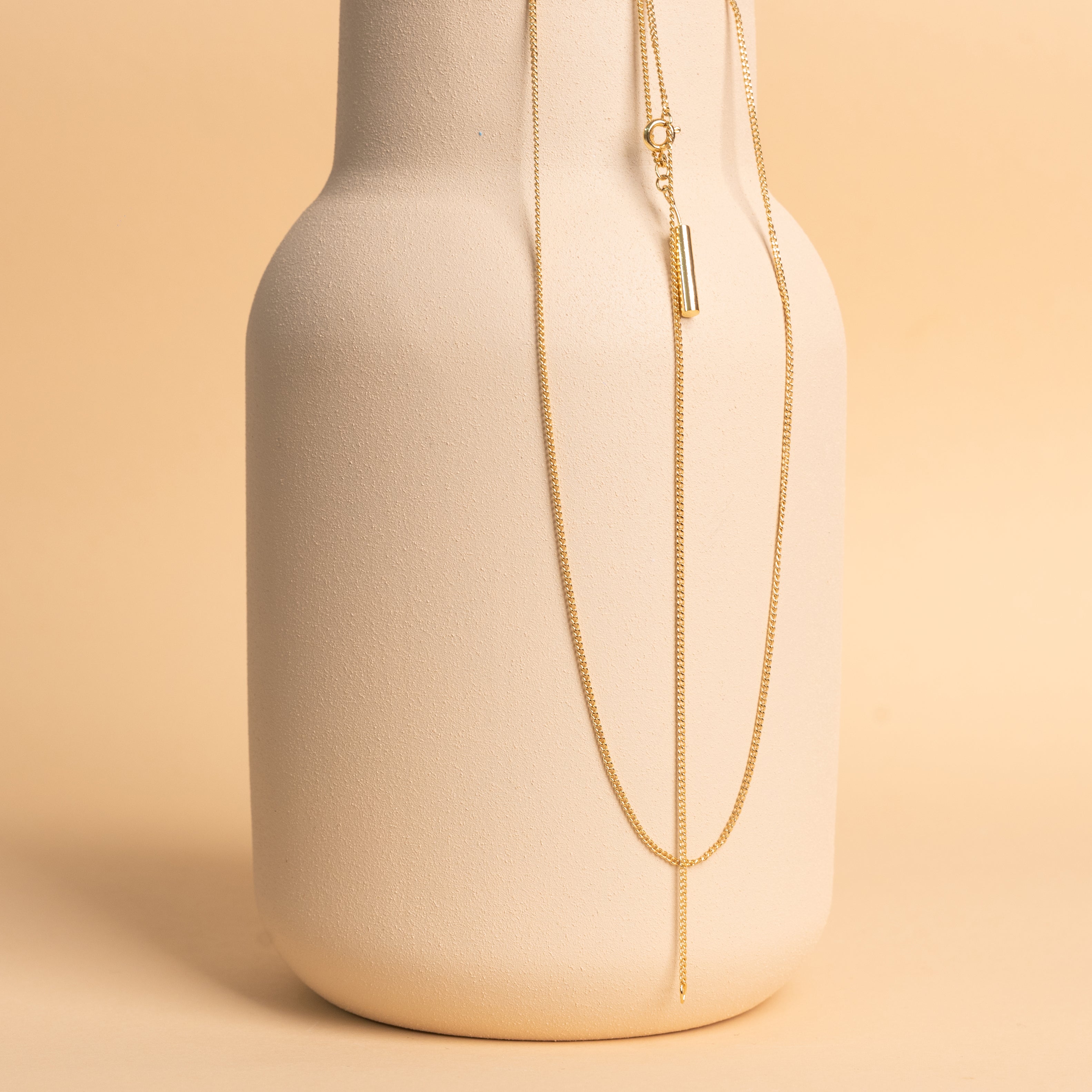 Zlatý řetízek s hladkým povrchem – detail provedení