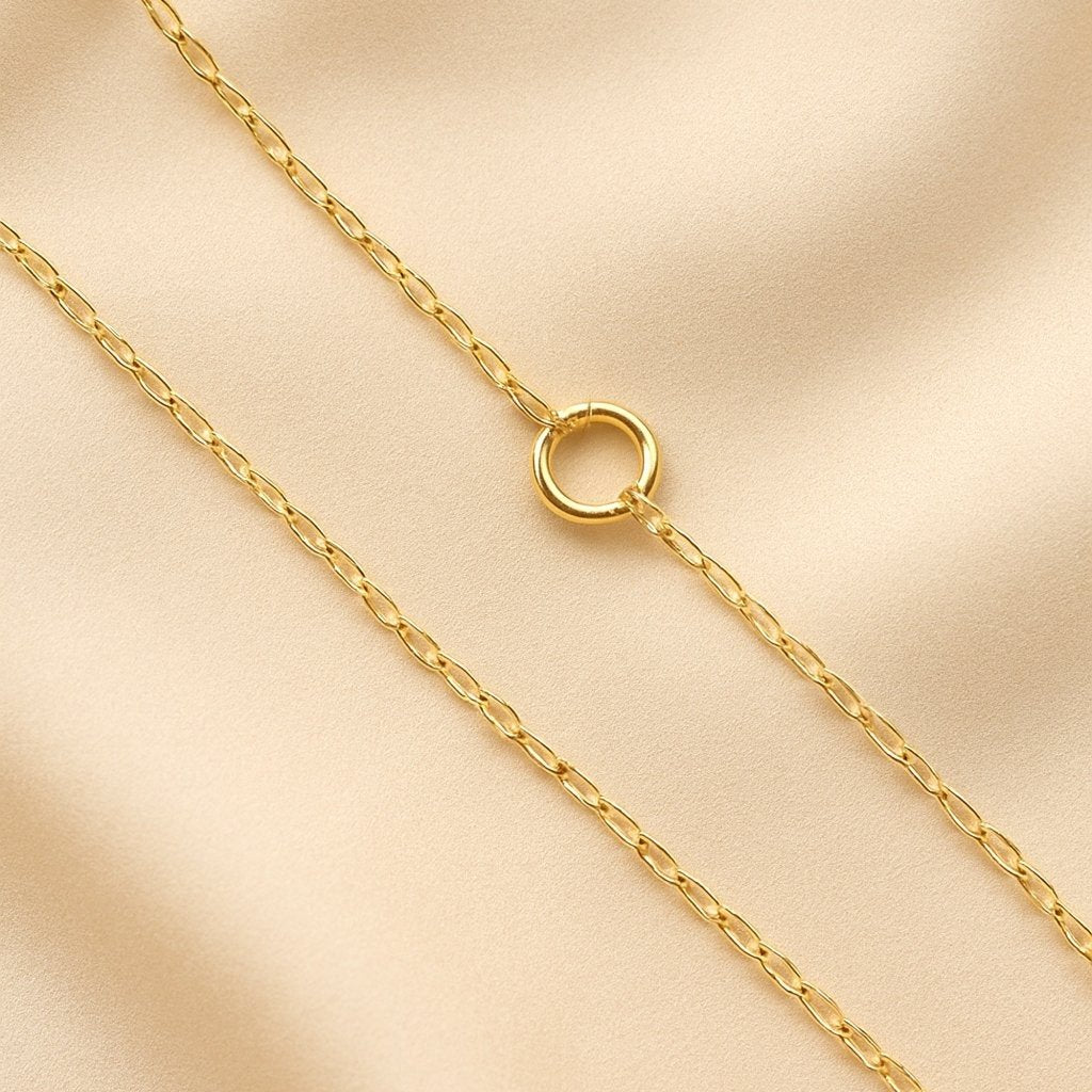 Zlatý řetízek Maxi s výraznými podlouhlými oky – detail provedení